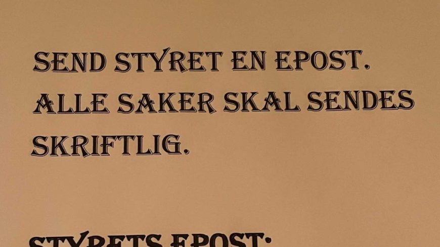 Har du en sak eller forslag til styret?